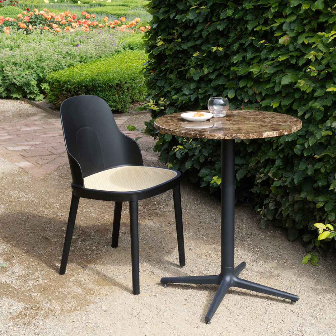 Allez Modern Dining Chair with Wicker Seat - Comfortable Rattan Accent Chair for Kitchen, Dining Room, or Patio - Perfect for Indoor and Outdoor Use