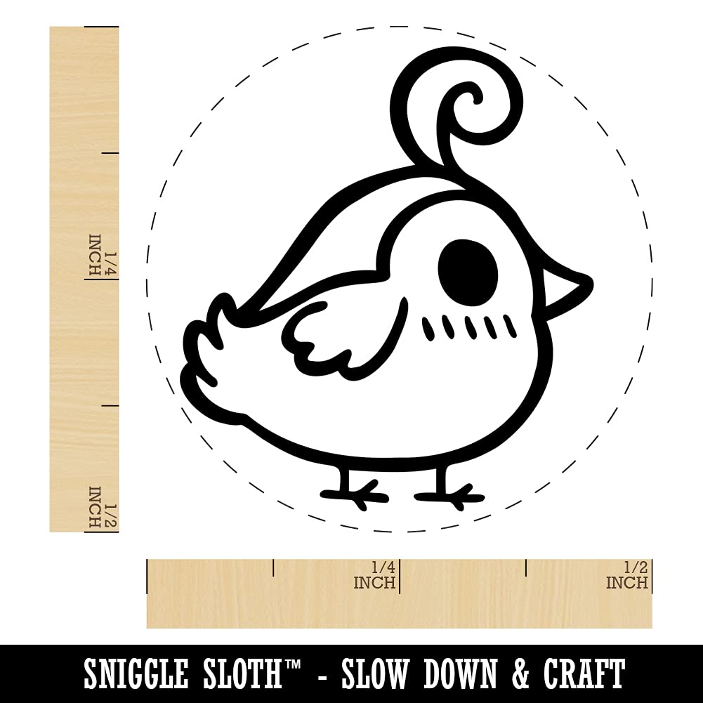 1/2 Inch Mini Cute Kawaii Blushing Quail Chicken Egg Rubber Stamp - Perfect for DIY Scrapbooking, Card Making & Craft Projects
