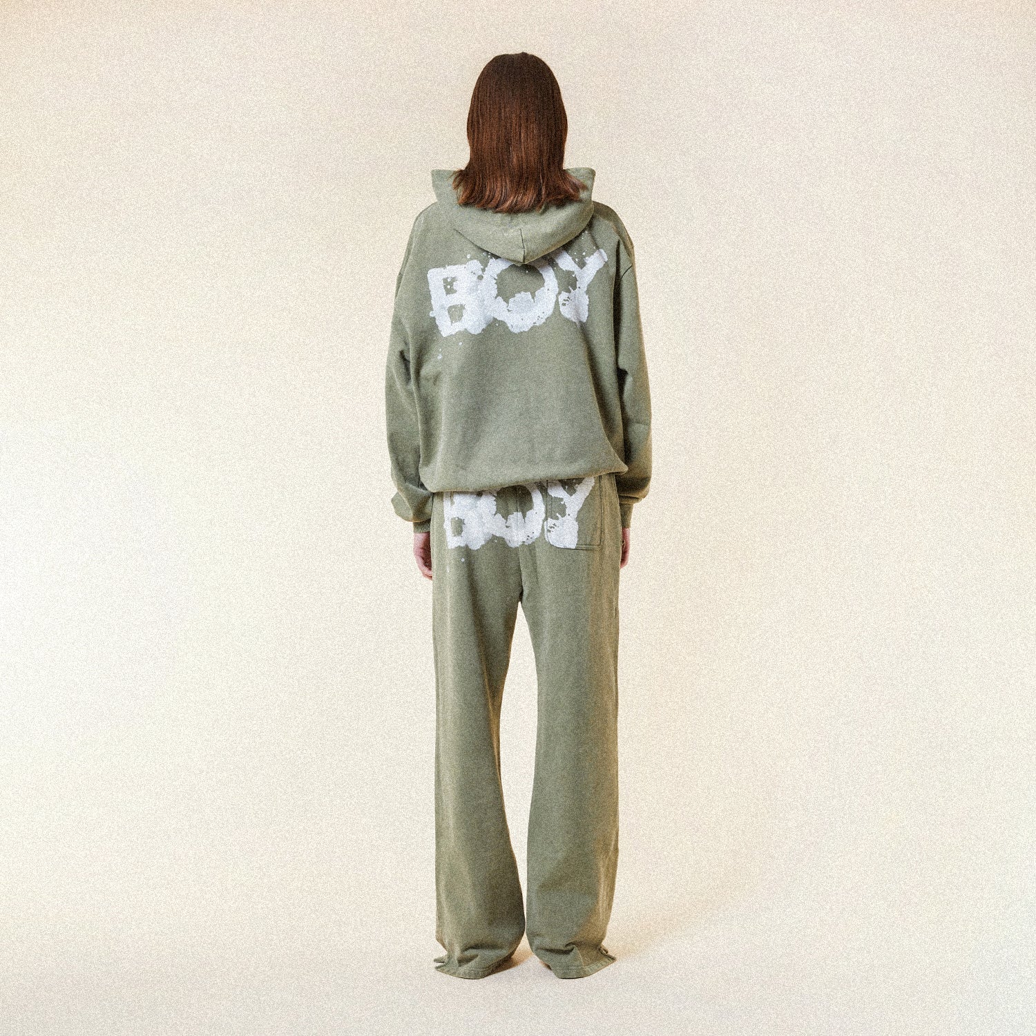 Vintage Washed Khaki Artist Hoodie - Soft Cotton Pullover for Men & Women - Perfect for Painting, Sketching & Creative Studio Sessions