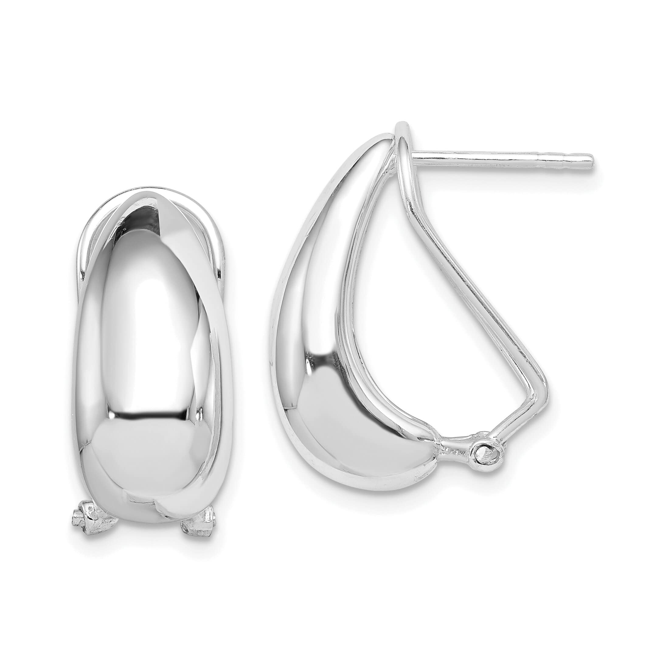 Clip On Teardrop Earrings for Women - 925 Sterling Silver Non-Pierced Jewelry - Perfect for Weddings, Parties & Special Occasions
