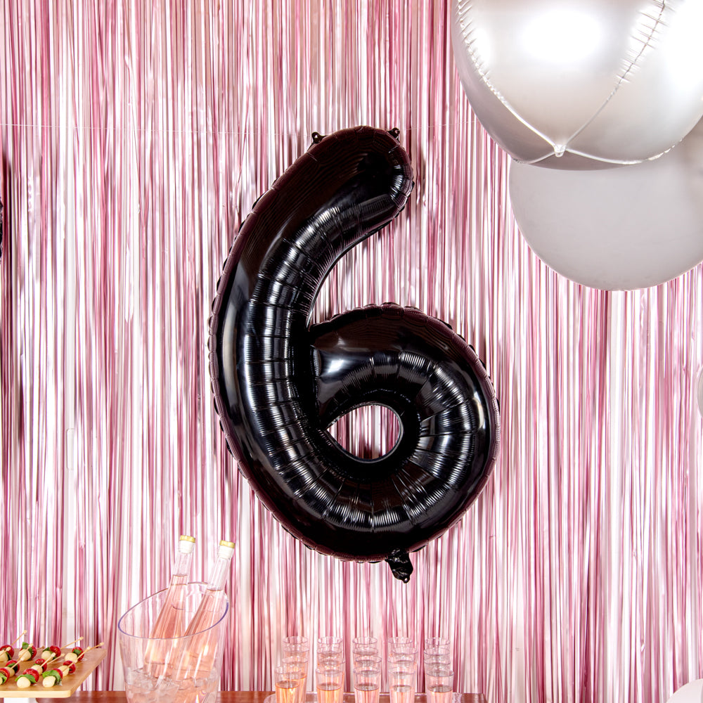 Balloonify Black Mylar Number 6 Balloon - 40 Inch Large Foil Balloon for Birthday Parties, Anniversaries & Special Events (1 Count Box)