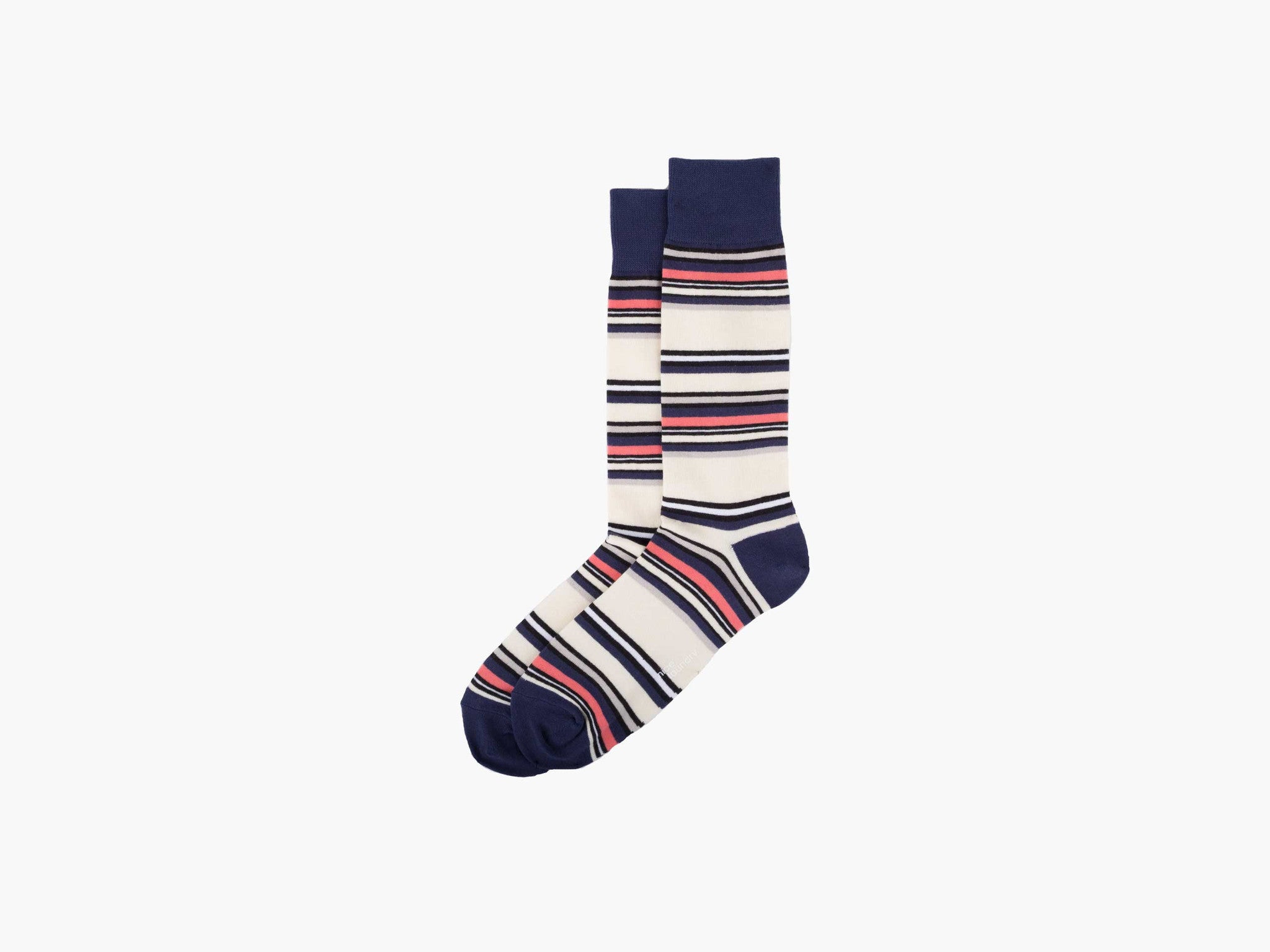Premium Thick & Thin Striped Sweater - Navy, Cream & Salmon Colors | Perfect for Casual Outfits, Office Wear & Cozy Fall Fashion