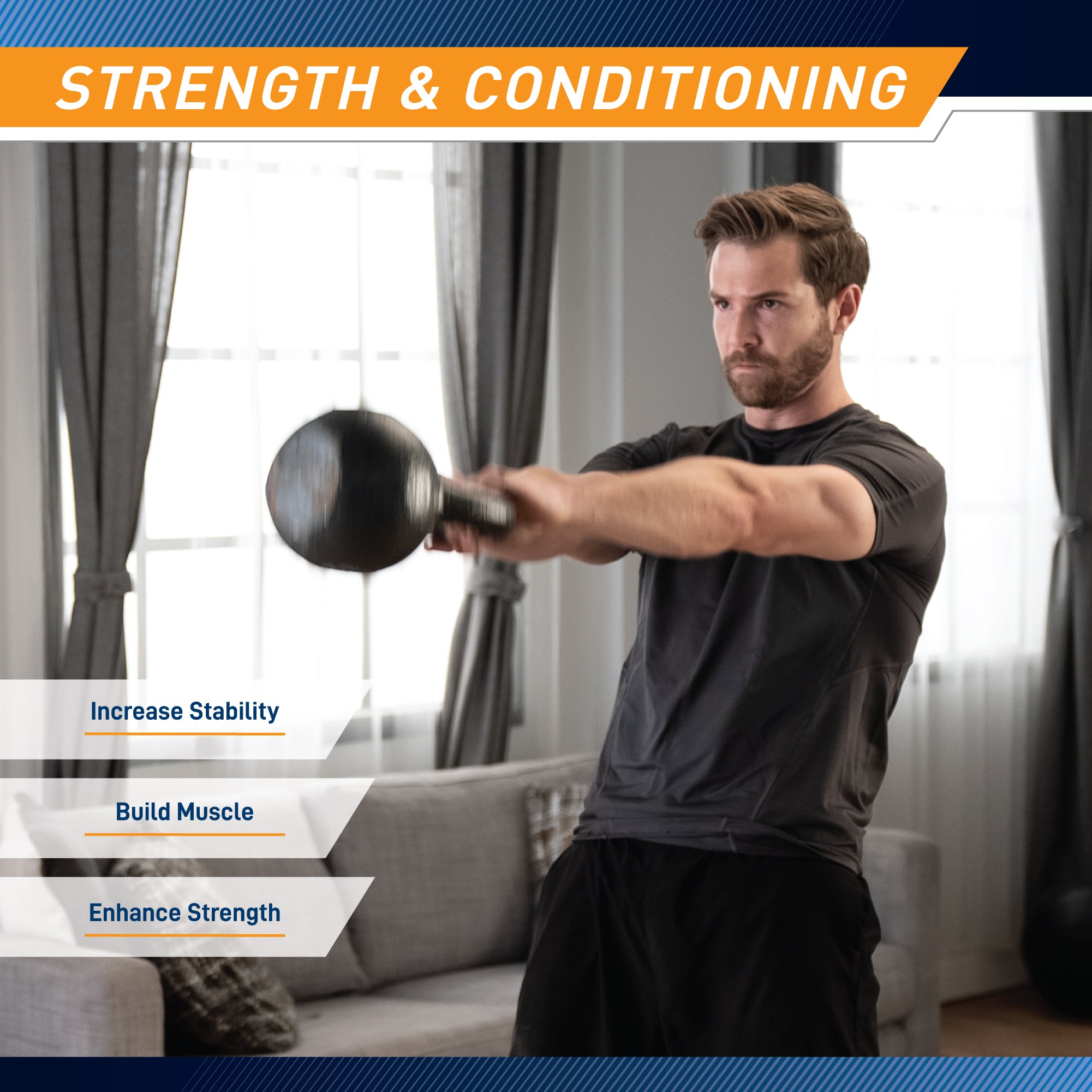 35lb Hammertone Kettlebell - Heavy Duty Cast Iron Home Gym Equipment for Strength Training, CrossFit & Weightlifting | HKB 035 | Perfect for Home Workouts & Fitness Studios