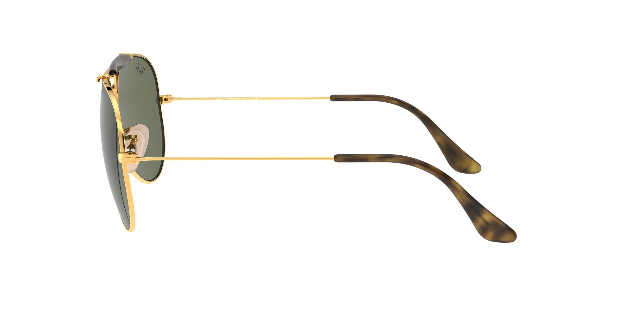 Ray-Ban RB3029 Outdoorsman II Aviator Sunglasses for Men & Women - Polarized UV Protection Lenses - Classic Pilot Style for Driving, Travel & Outdoor Activities