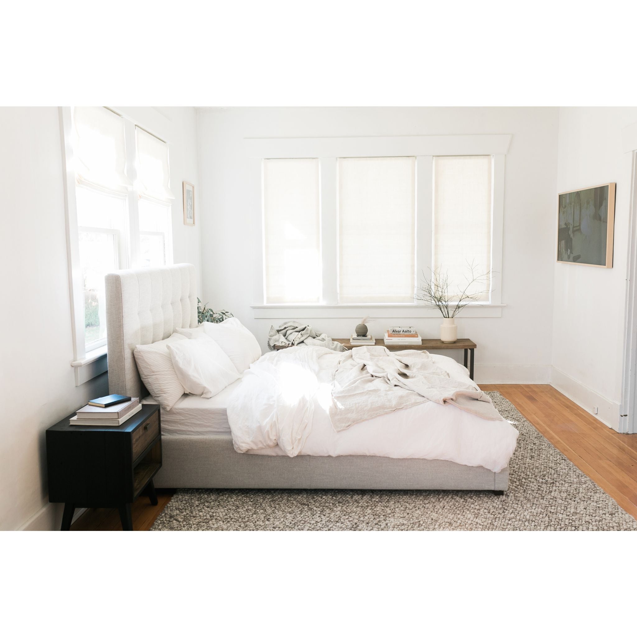 Belle Storage Bed with Underbed Drawers - Queen Size Platform Bed Frame with Ample Storage Space - Perfect for Small Bedrooms, Dorms & Apartments
