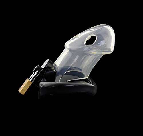 Hypoallergenic Male Chastity Cage - Clear Plastic Cock Ring for Adult Play & BDSM
