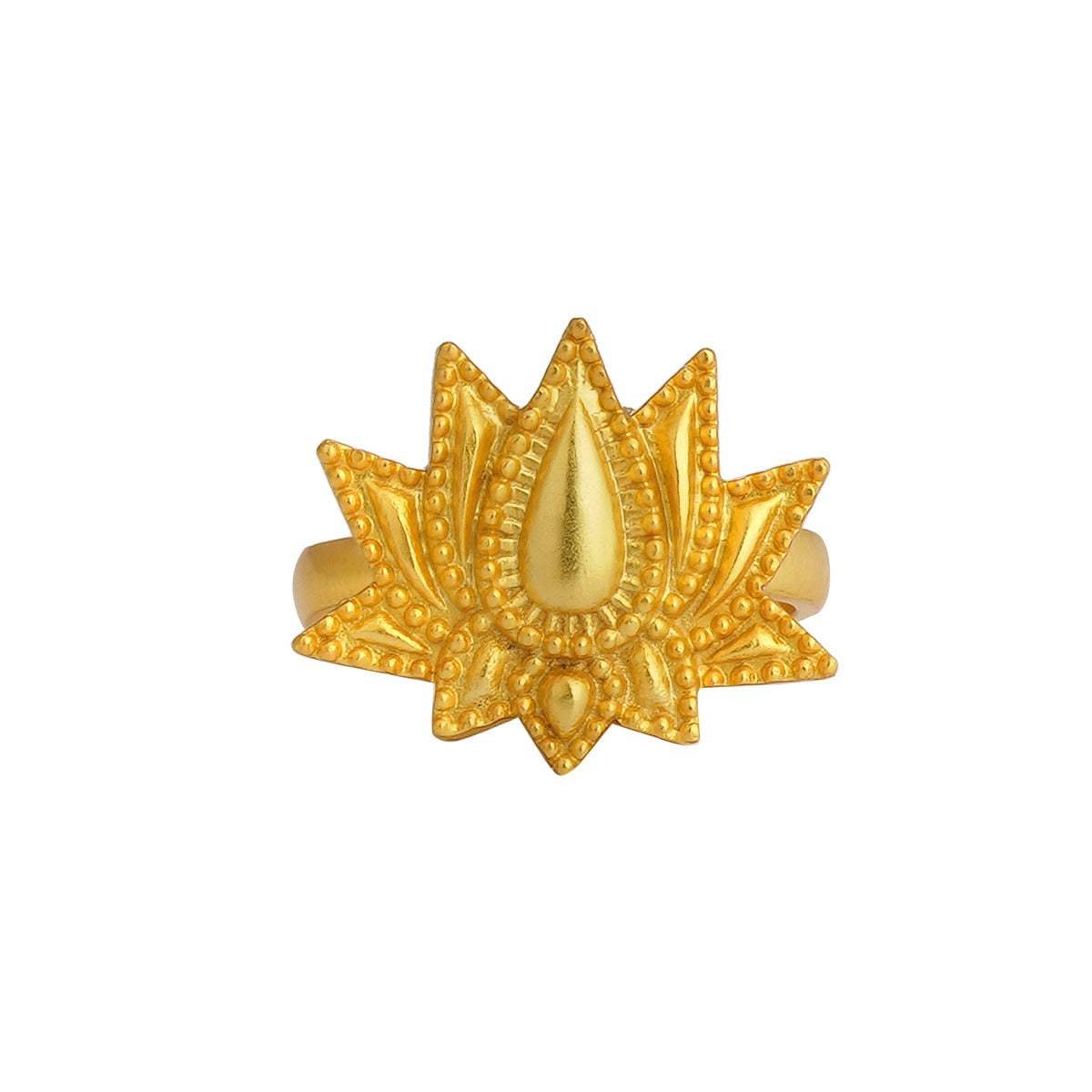Rise to Shine Lotus Ring - Elegant Floral Jewelry for Women, Perfect for Weddings, Parties & Everyday Wear