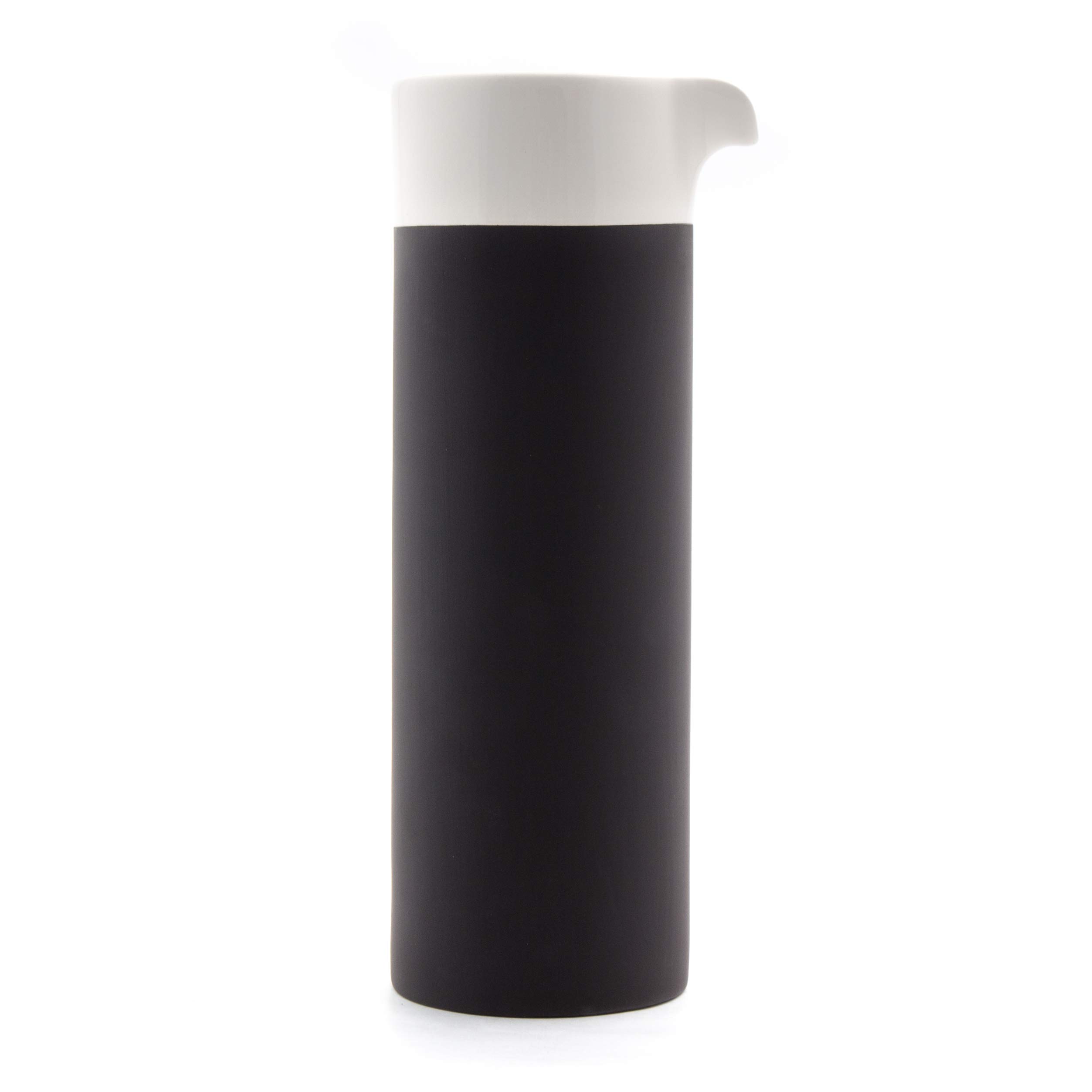 Premium White Ceramic Carafe with Natural Cooling - Elegant Water Pitcher for Iced Tea, Lemonade & Summer Beverages - Perfect for Home, Office & Outdoor Gatherings