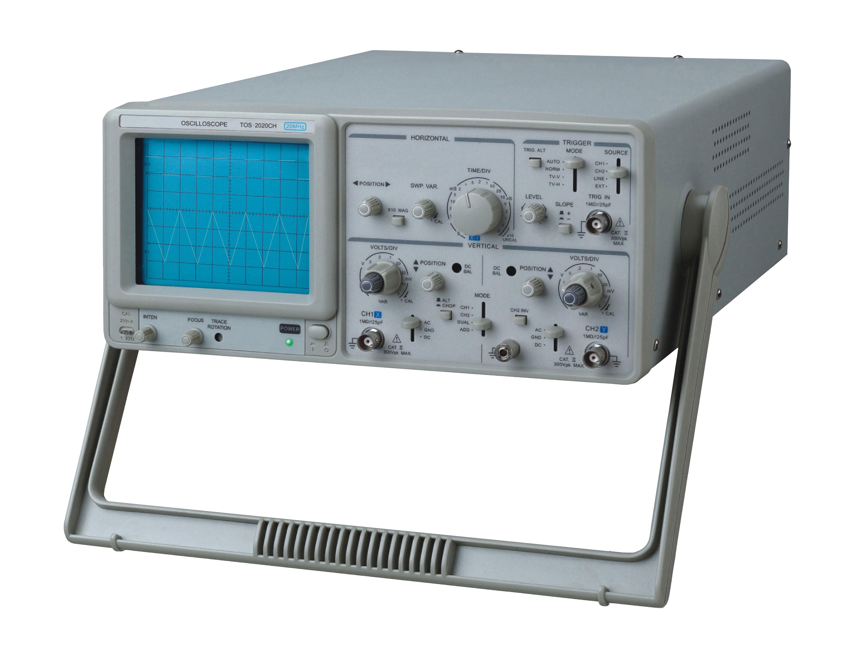 20MHz Dual Channel Analog Oscilloscope - Electronix Express for Electronics Testing, Circuit Debugging & Engineering Labs