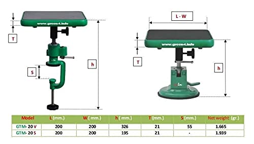 Professional Bonsai Turntable with Suction Base - Green T Mini S for Easy Plant Care & Display - Perfect for Home Decor, Gardening, and DIY Bonsai Projects