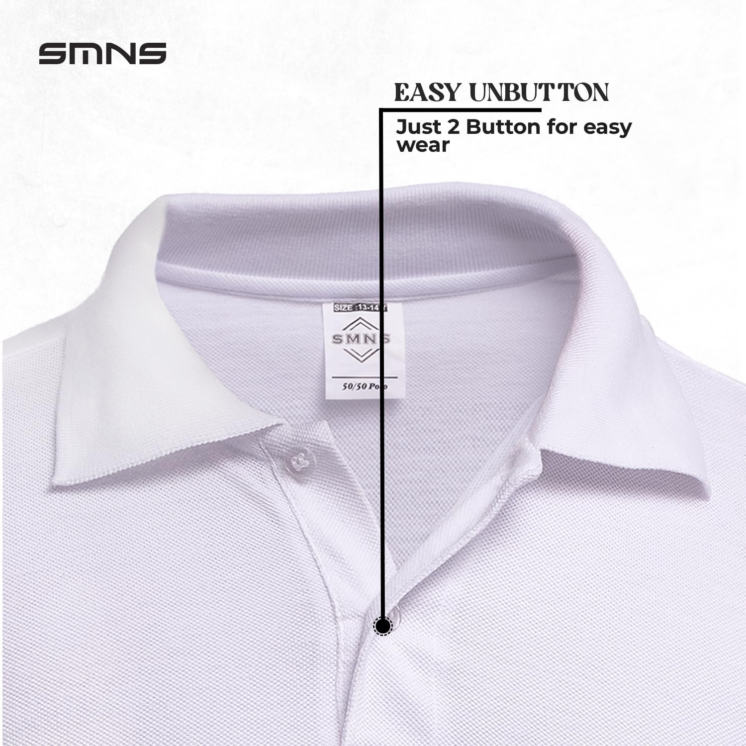 2 Pack Kids Plain White Polo Shirts - Short Sleeve School Uniform T-Shirts for Boys & Girls - Comfortable Sports Wear & Casual Outfits for School, Playdates, and Everyday Activities