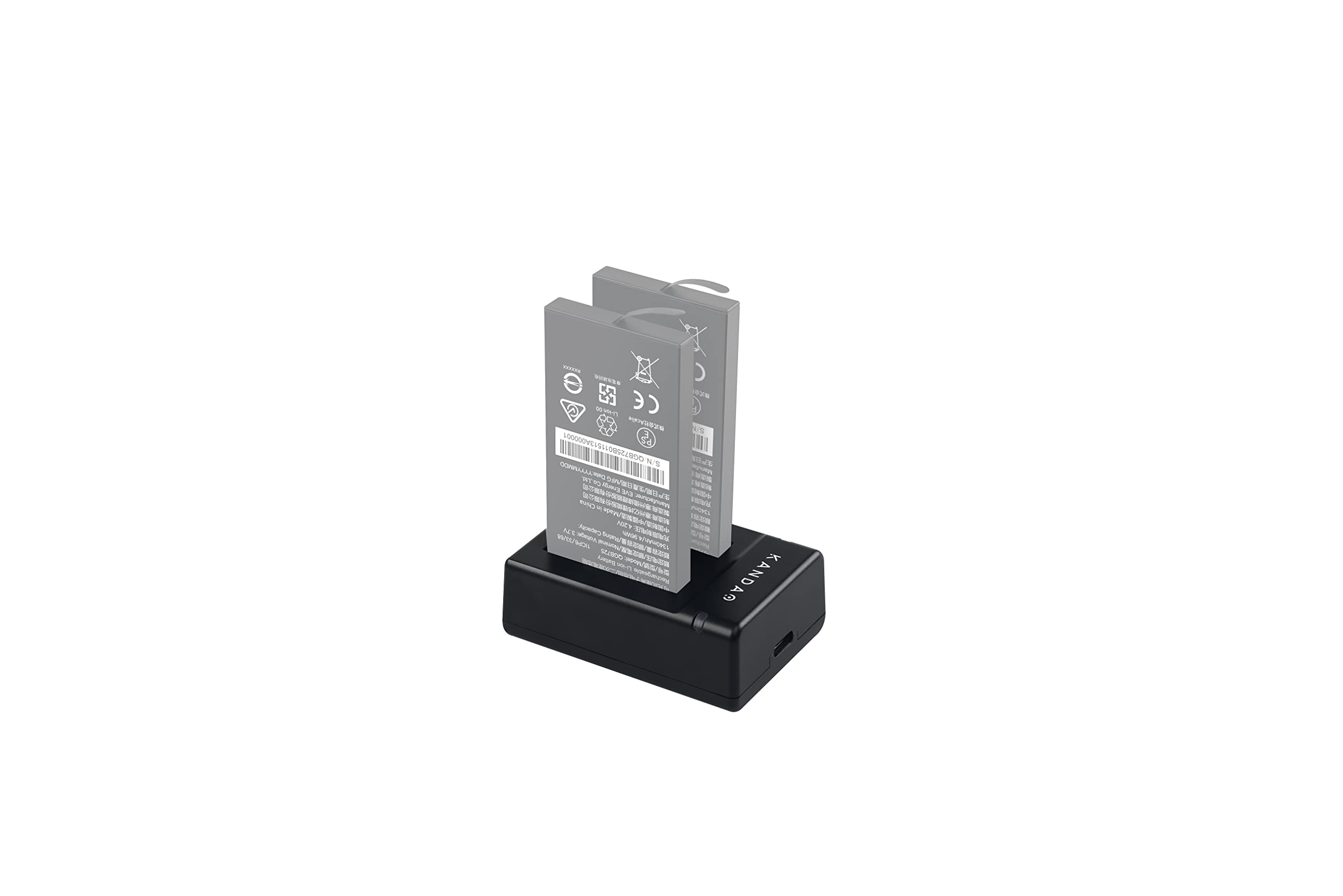 Kandao QooCam EGO Replacement Battery Charger - Compatible with QooCam EGO Camera - Fast Charging Power Supply - Perfect for Travel, Vlogging & Outdoor Photography