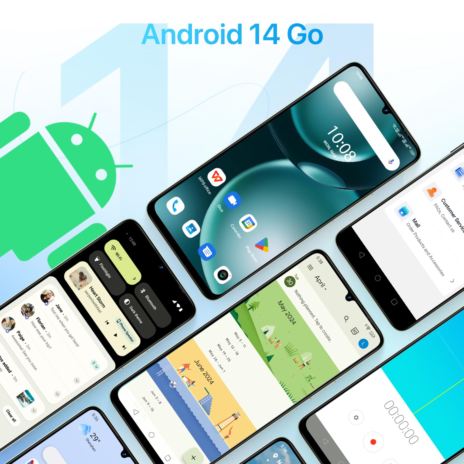UMIDIGI G9A Unlocked Smartphone, Android 14 Go Edition | 6.75