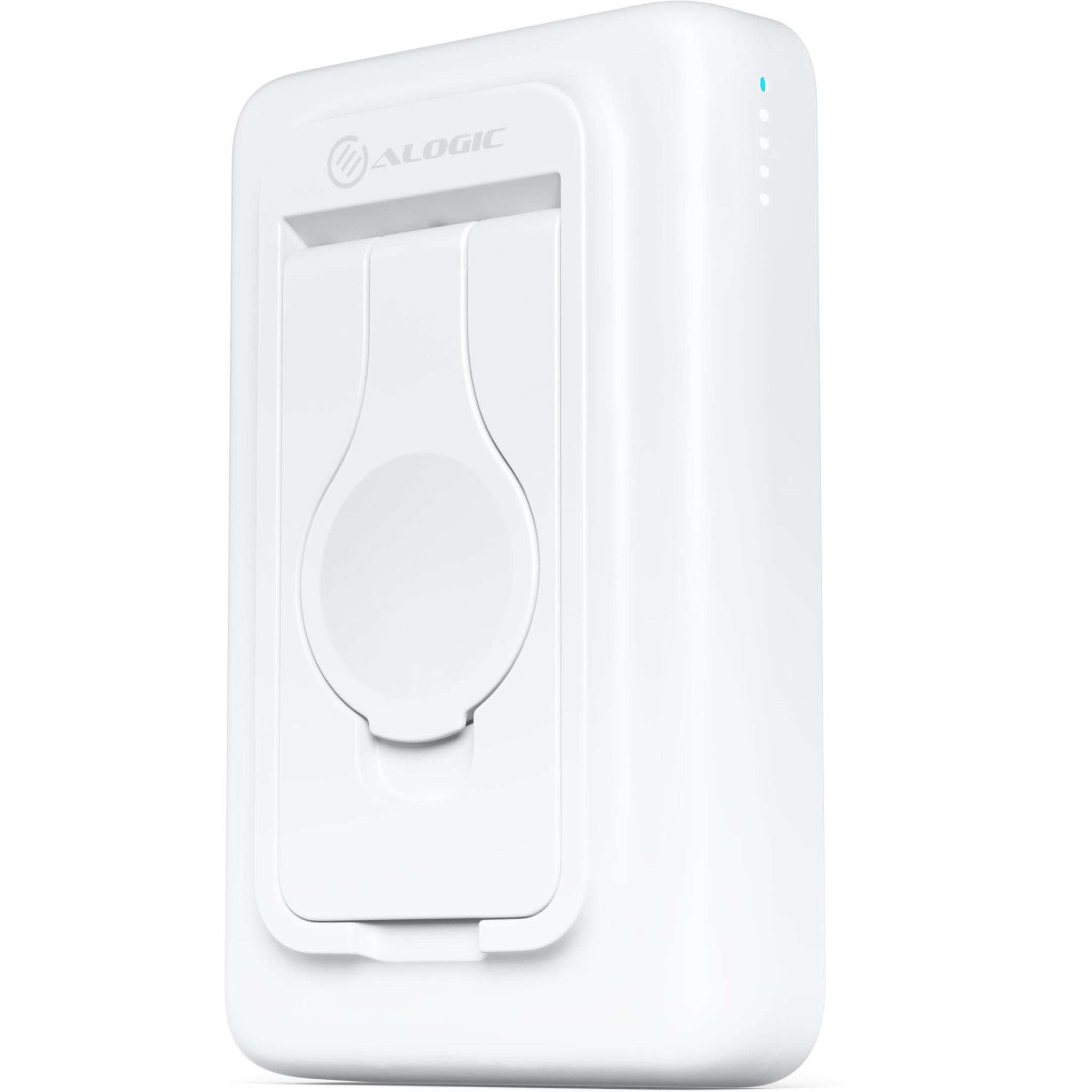 ALOGIC 4-in-1 Wireless Charging Station with 10,000mAh Power Bank - Fast Qi Charger for iPhone, Samsung, AirPods - White | Home Office Desk Organizer & Travel Companion