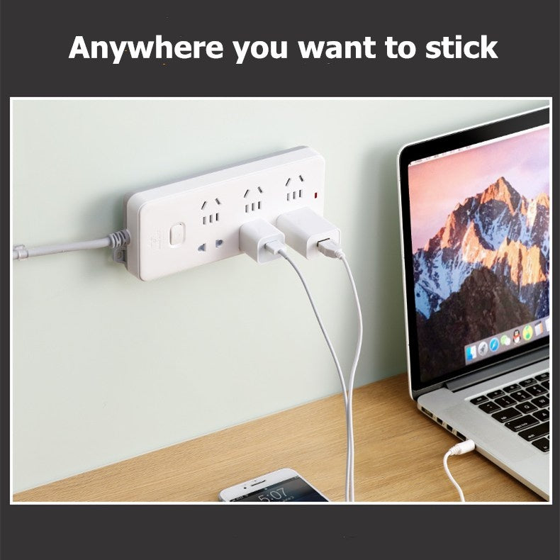 Wall Mounted Rotatable Extension Socket Plug Holder - Cable Management Organizer for Home, Office & Workshop - Power Outlet Organizer with 360° Rotation