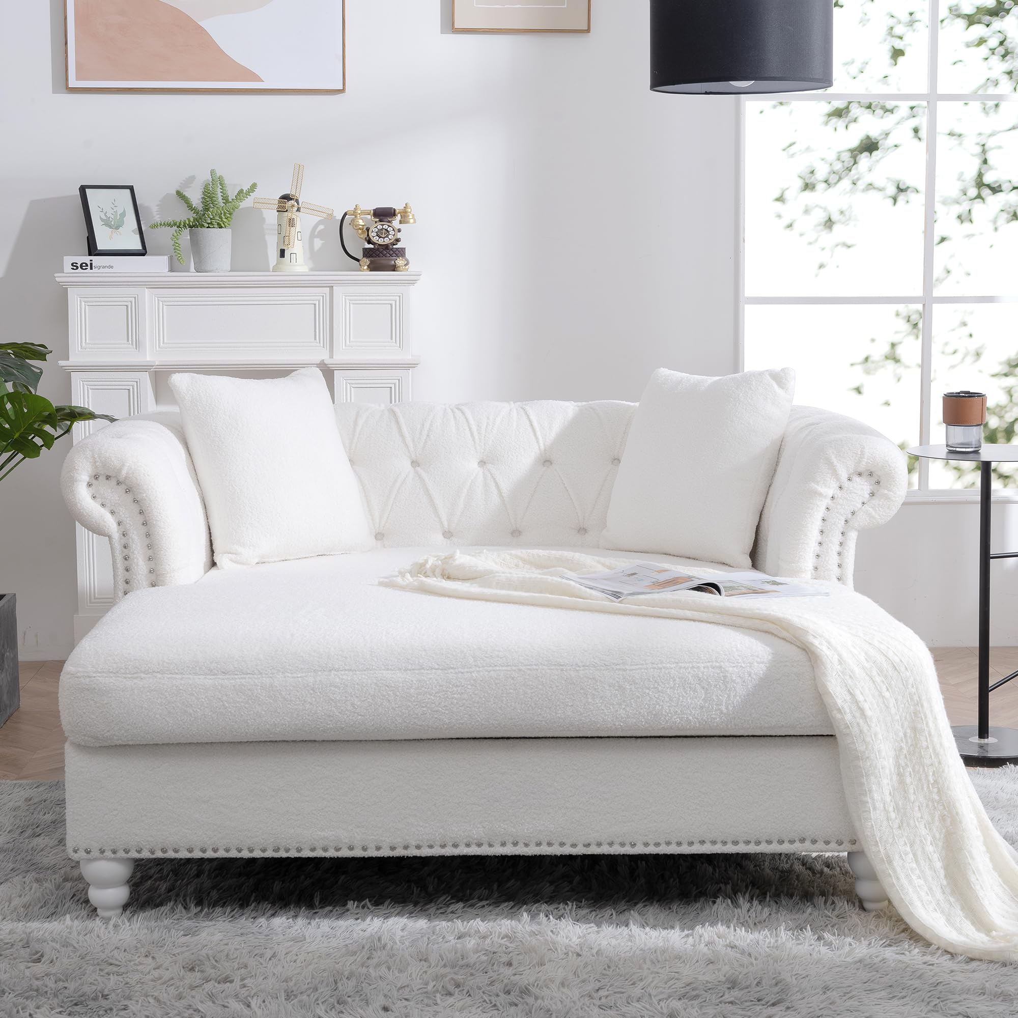 2-Seater Sofa Couch with 2 Pillows, 63