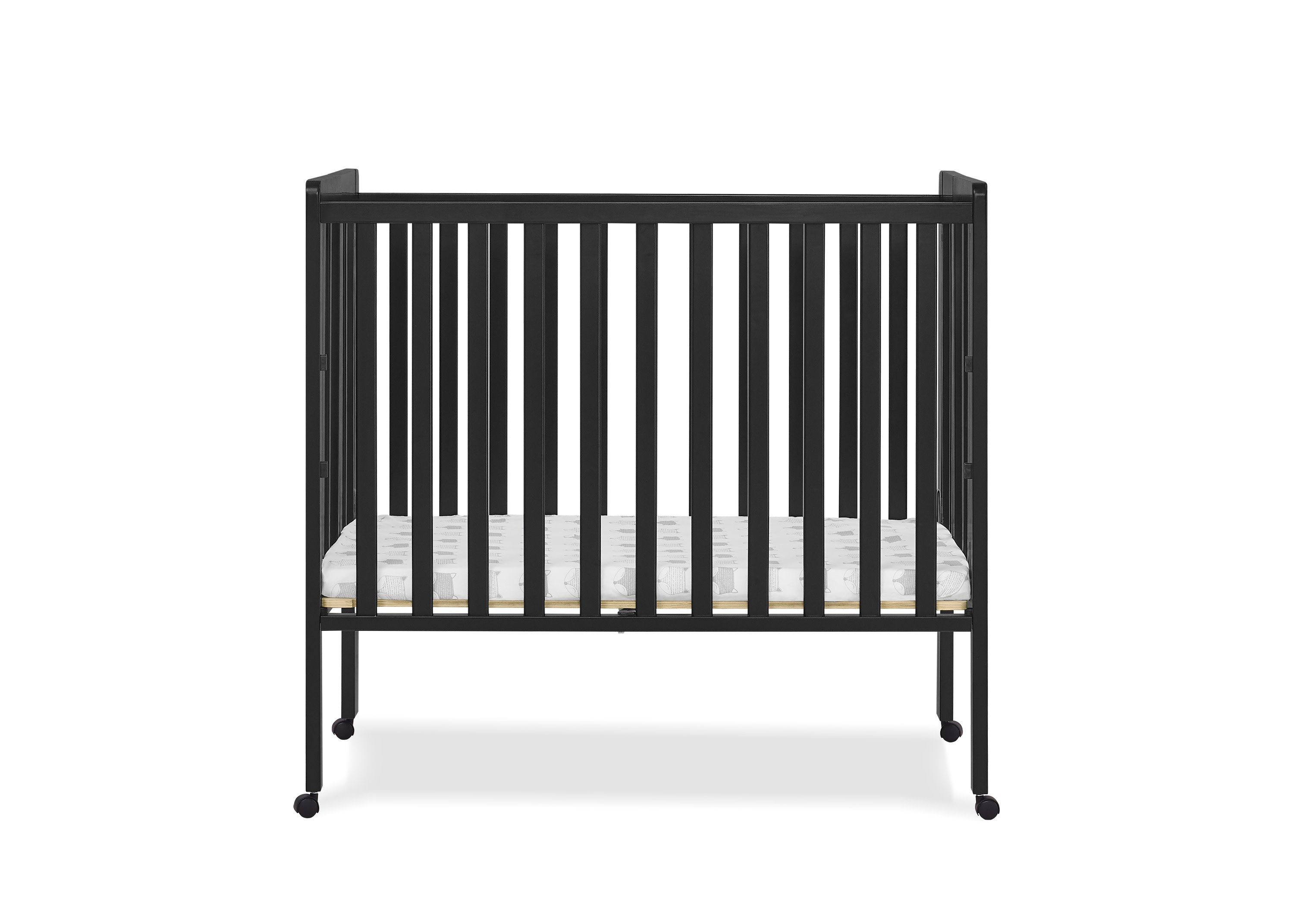 Lee Portable Folding Mini Crib with 1.5 Inch Mattress - Lightweight Travel Crib for Babies & Toddlers - Perfect for Home, Travel, and Daycare Use