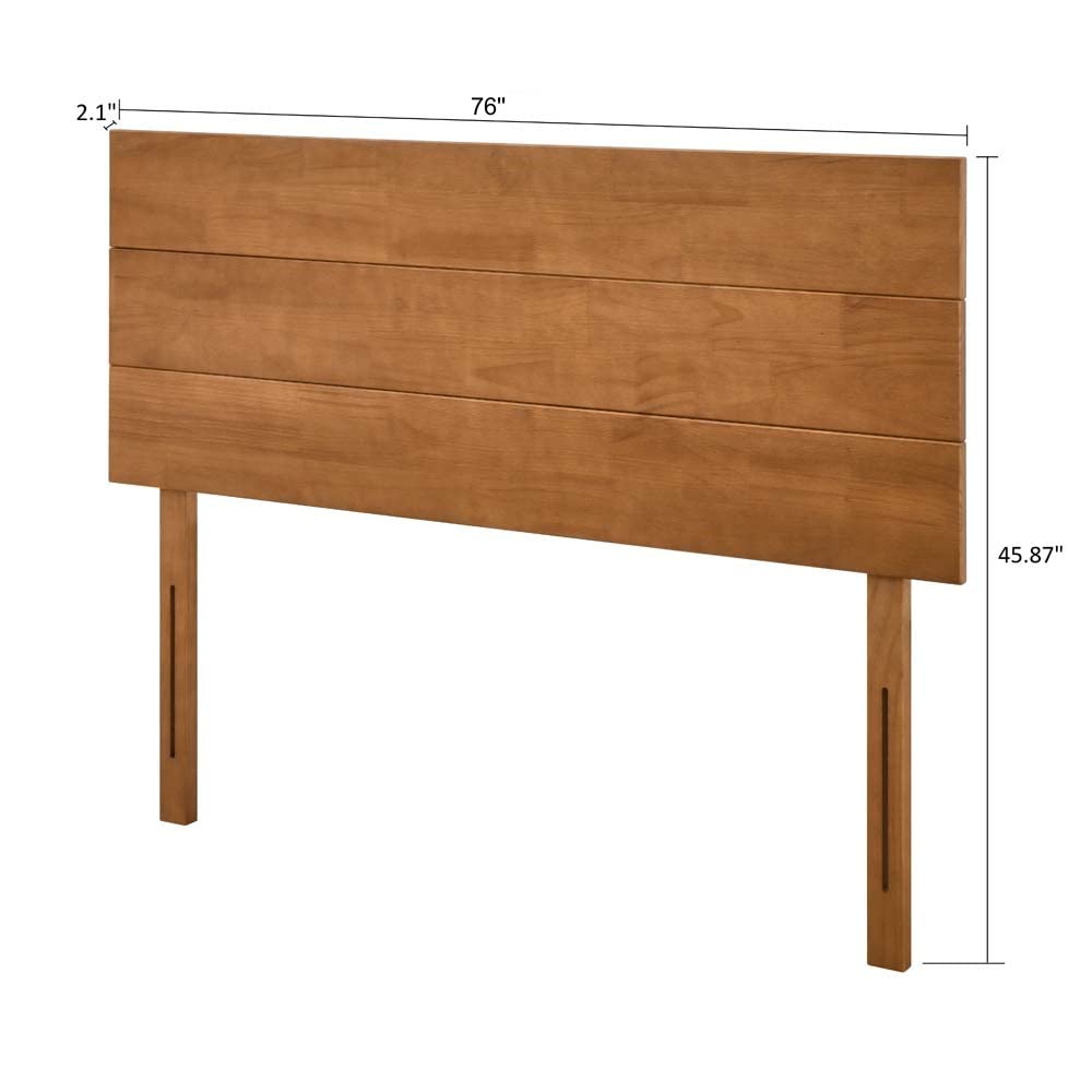Solid Wood Headboard for Queen & King Size Beds - Teak Flat Panel Design | Compatible with Floating Bed Frames | Perfect for Modern Bedrooms & Guest Rooms