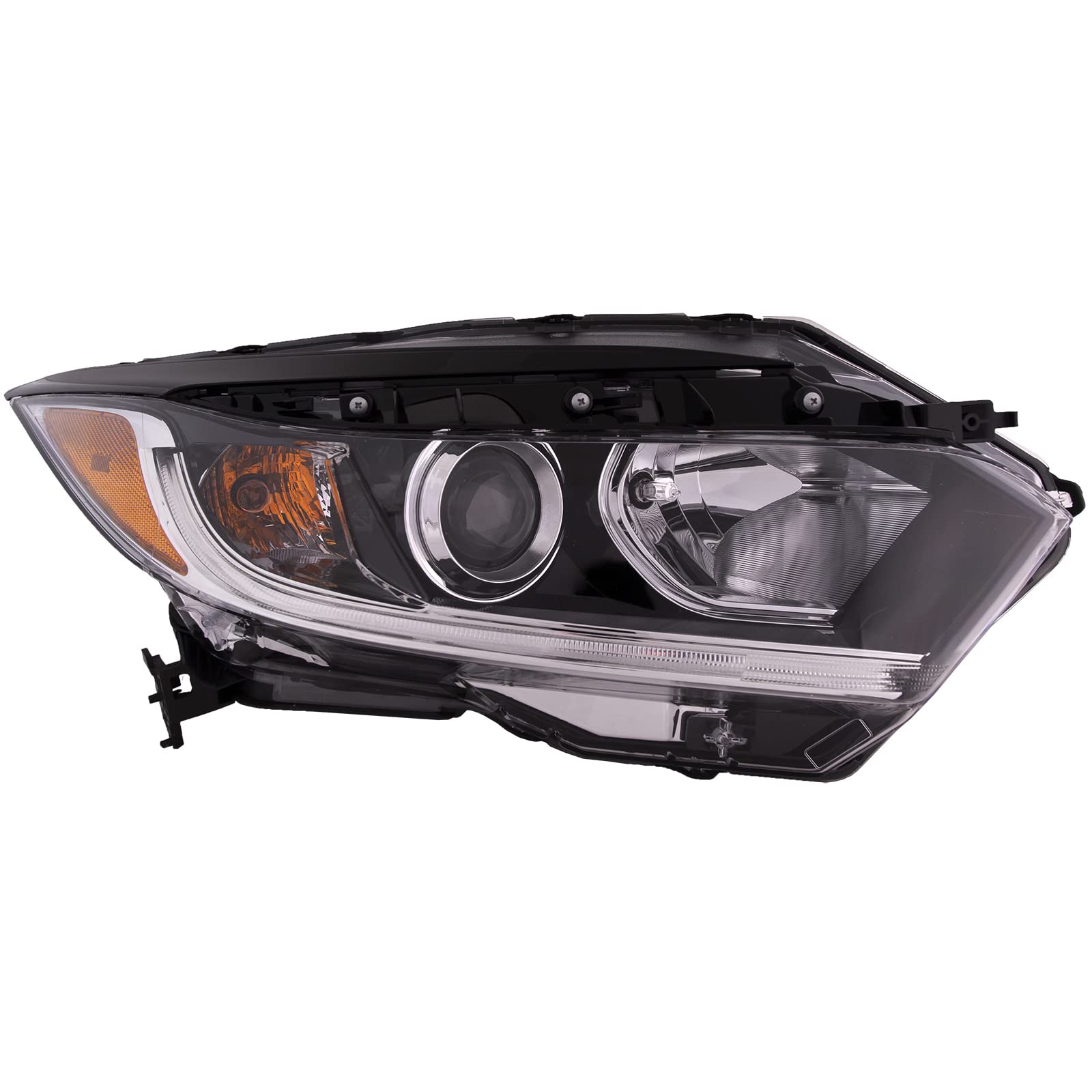 HEADLIGHTSDEPOT Halogen Headlight Right Passenger Side Replacement for 2019-2022 Honda HR-V (HRV) - Perfect for Night Driving & Foggy Conditions