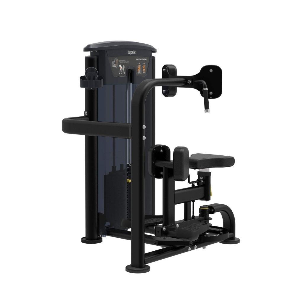 Impulse Torso Rotation Machine - 200lb Weight Stack - Home & Gym Core Workout Equipment for Strength Training & Fitness