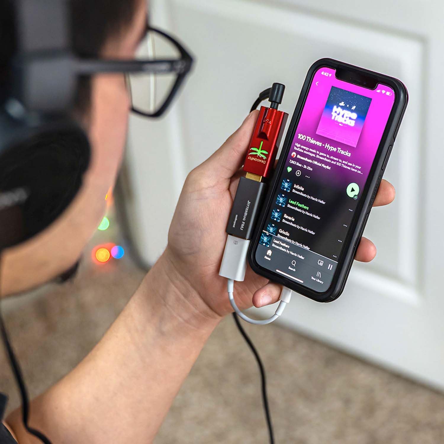 AudioQuest DragonFly Red USB DAC & Headphone Amplifier - High-Resolution Audio Converter for Laptop, PC & Smartphone - Perfect for Music Lovers, Audiophiles & Home Office Use
