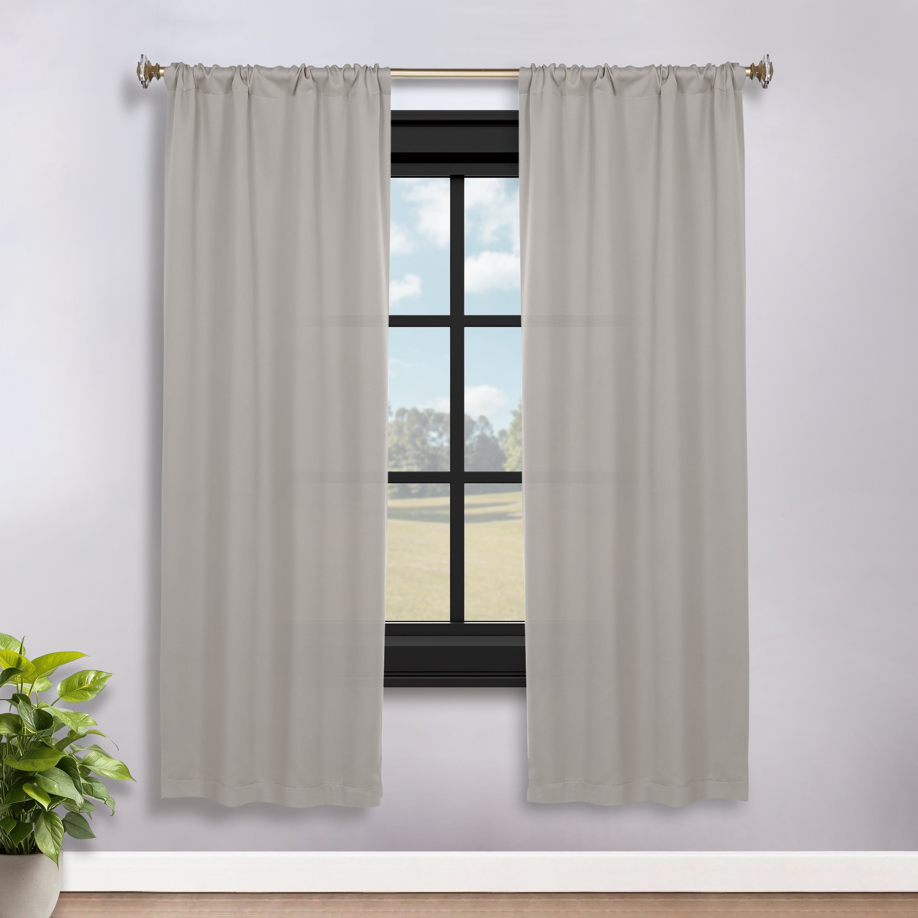 Machine Washable Blackout Curtains Set of 2 - Solid Color Room Darkening Window Drapes for Bedroom, Living Room & Nursery - Noise Reducing & Energy Efficient
