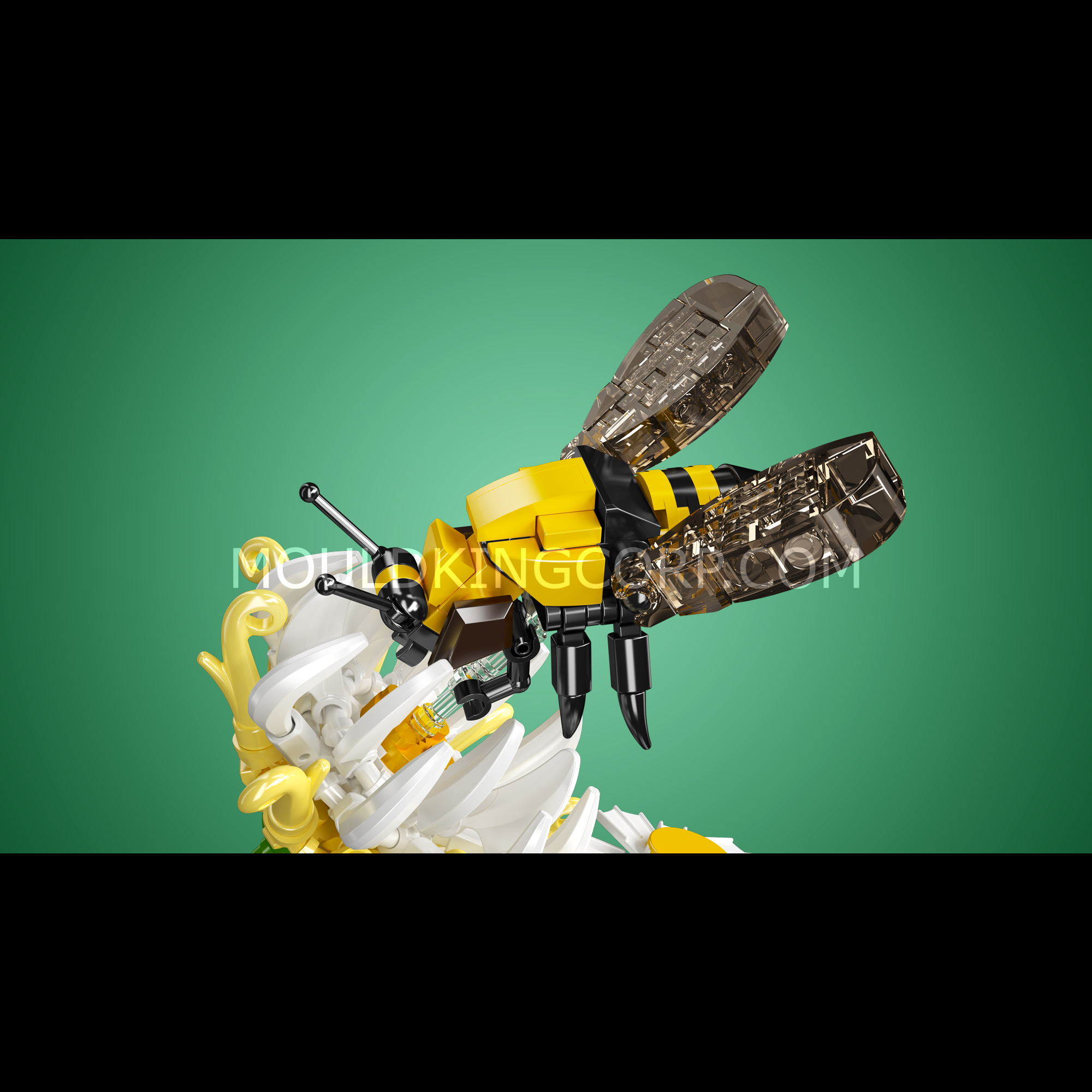 Mould King 10104 Bee Music Box Building Blocks Set - 413 Pieces DIY Model Kit for Adults & Kids | Creative Gift for Birthday, Christmas | Home Decor & Music Box Collection