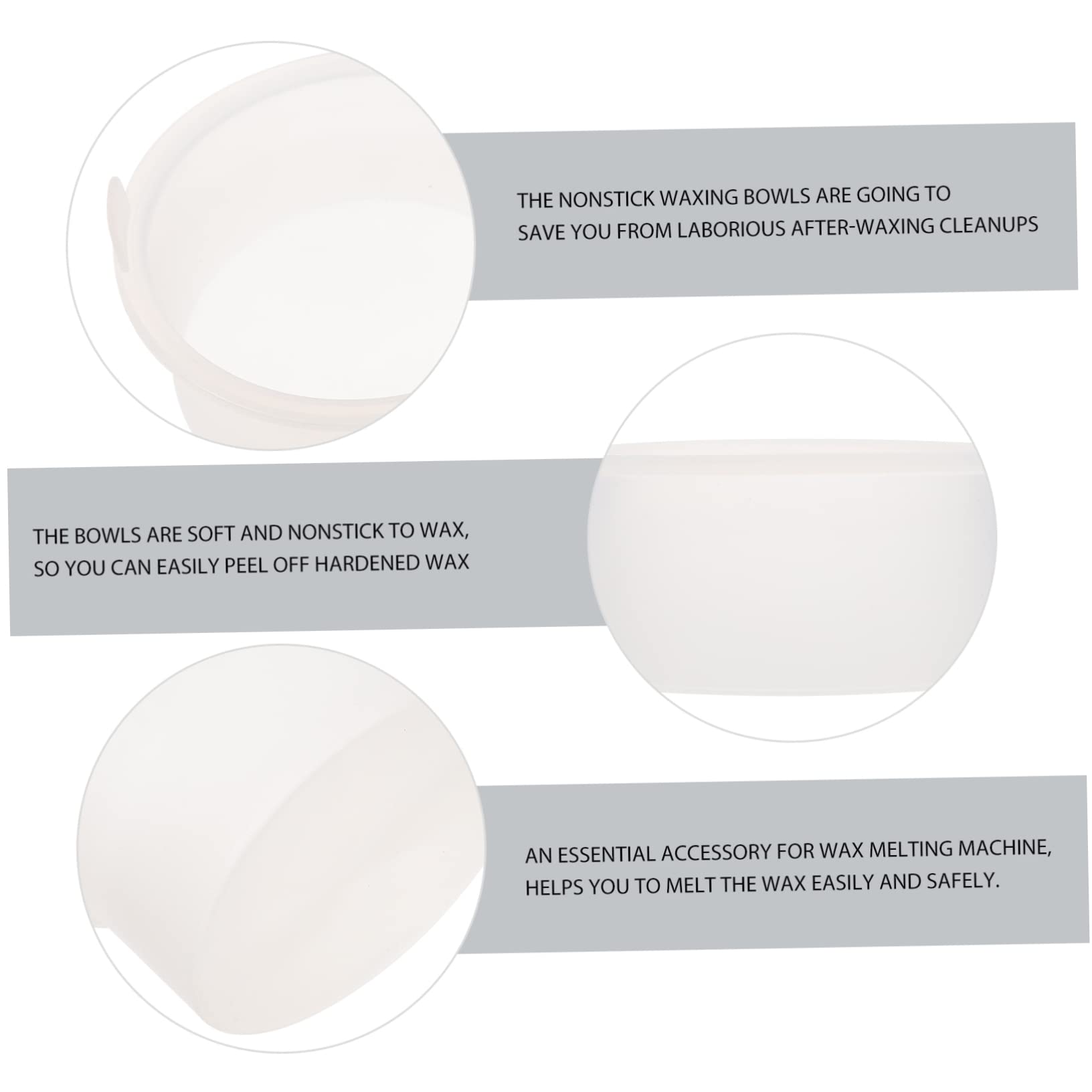 Minkissy 1pc Silicone Wax Melter Bowl - Mini Wax Warmer Pot for Hair Removal, Waxing Kit with Wax Burner Liners - Perfect for Home Spa, Salon, and DIY Beauty Treatments