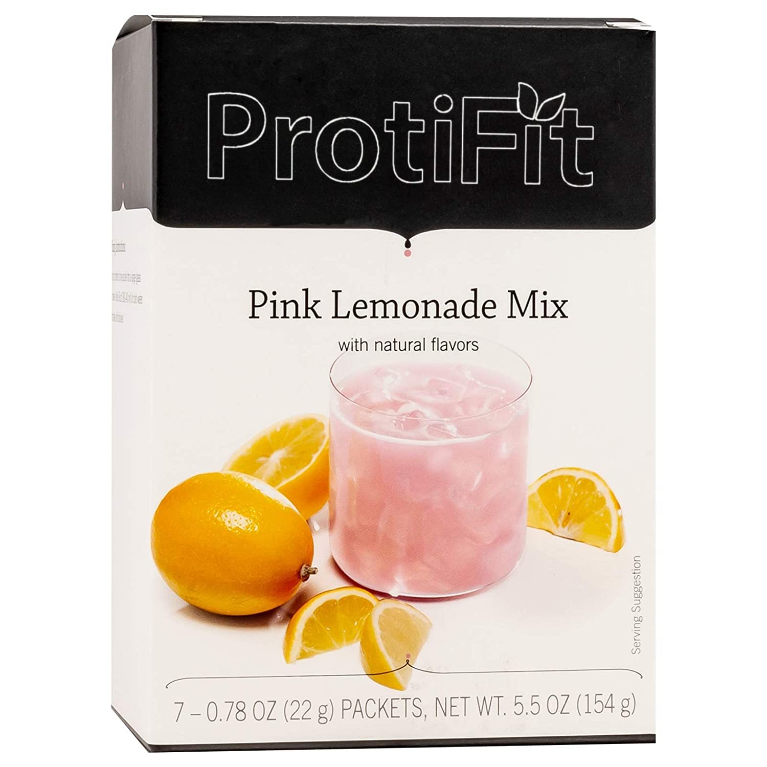 ProtiFit High Protein Powder Drink Mix - 15g Protein, Low Calorie, Sugar Free, Fruit Flavored (Pink Lemonade) - Ideal Protein Compatible, 7 Servings Per Box - Perfect for Post-Workout Recovery & Weight Management
