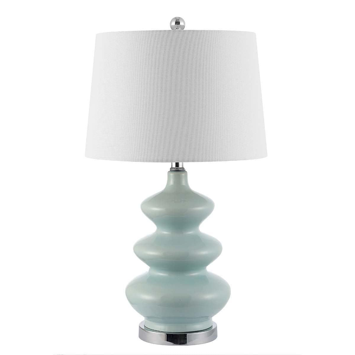 SAFAVIEH Brielle 28-inch Modern Blue Mosaic Table Lamp with LED Bulb - Contemporary Lighting for Bedroom, Living Room, Home Office & Nightstand - Perfect for Reading, Working & Ambient Decor