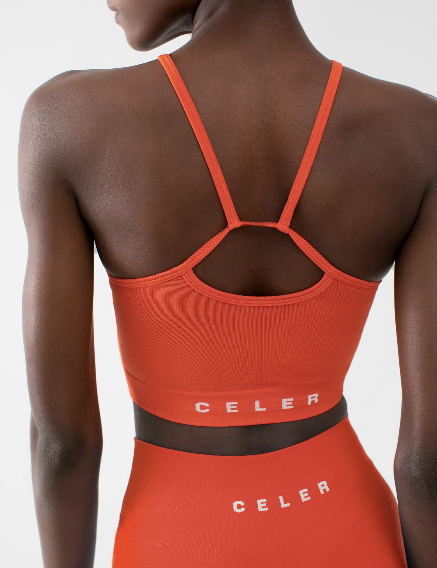 CELER Women's High Neck Seamless Sports Bra - Low Impact Workout Top for Yoga, Gym & Running - Breathable & Supportive Crop Top for Active Lifestyles
