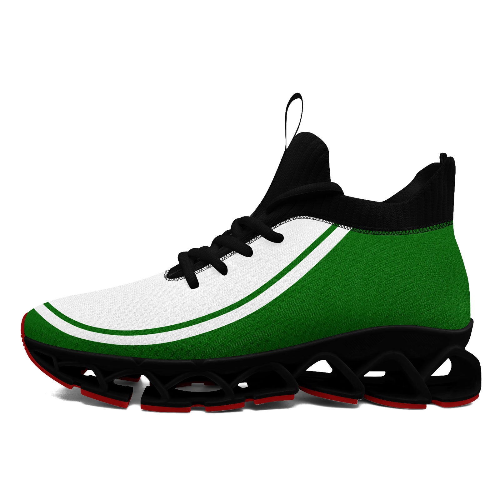 Custom Green & White Maxsoul Personalized Sneakers - Breathable Comfort Shoes for Men & Women | Perfect for Running, Gym Workouts & Casual Wear (Style: FN030XD D020388)
