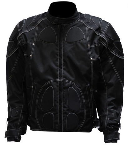 Men's Reflective Piping Armored Motorcycle Jacket - High Visibility Safety Gear for Night Riding & Urban Commuting