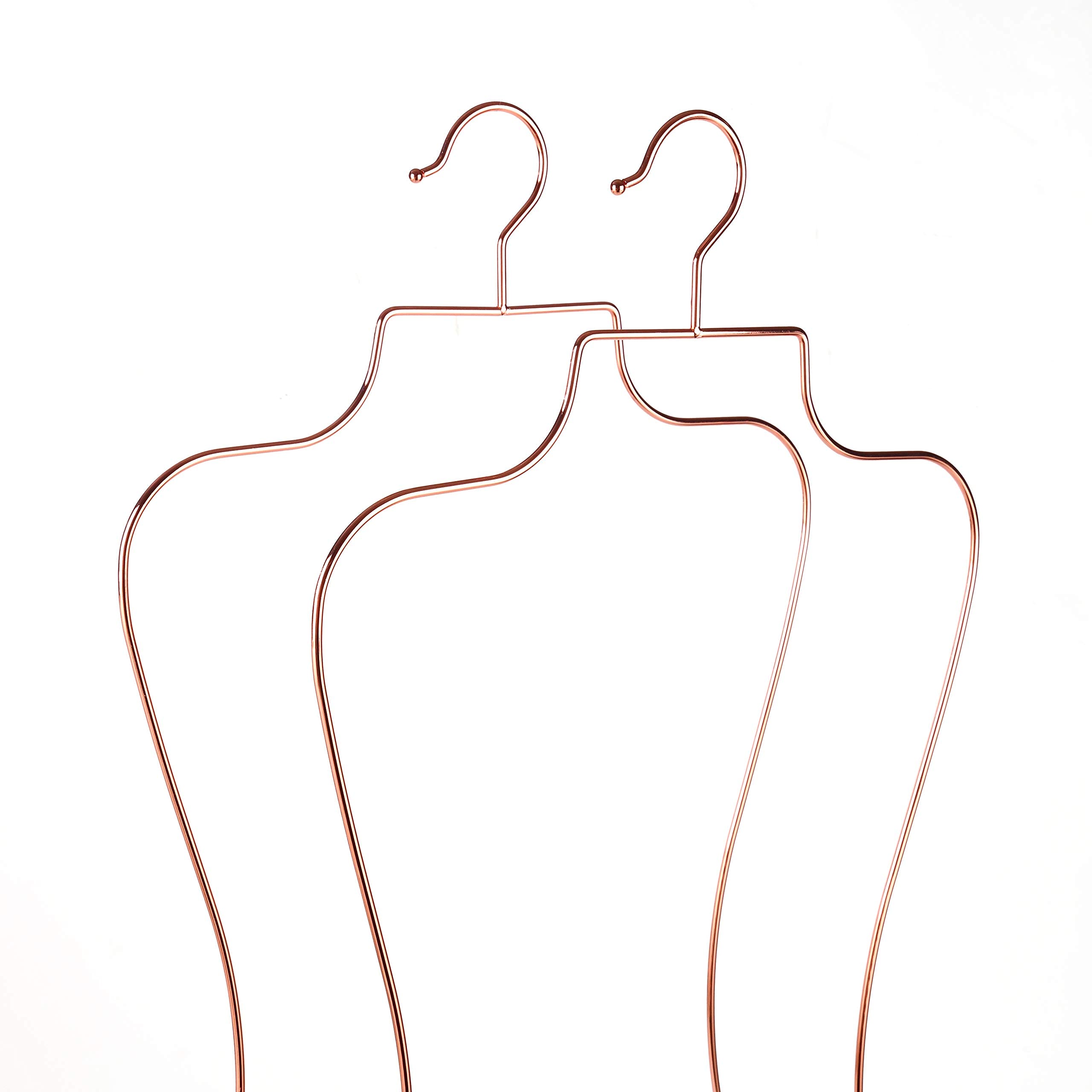 Rose Gold Wire Bikini Hanger - 10 Pack Metal Swimwear Display for Retail Stores, Boutiques & Beach Shops