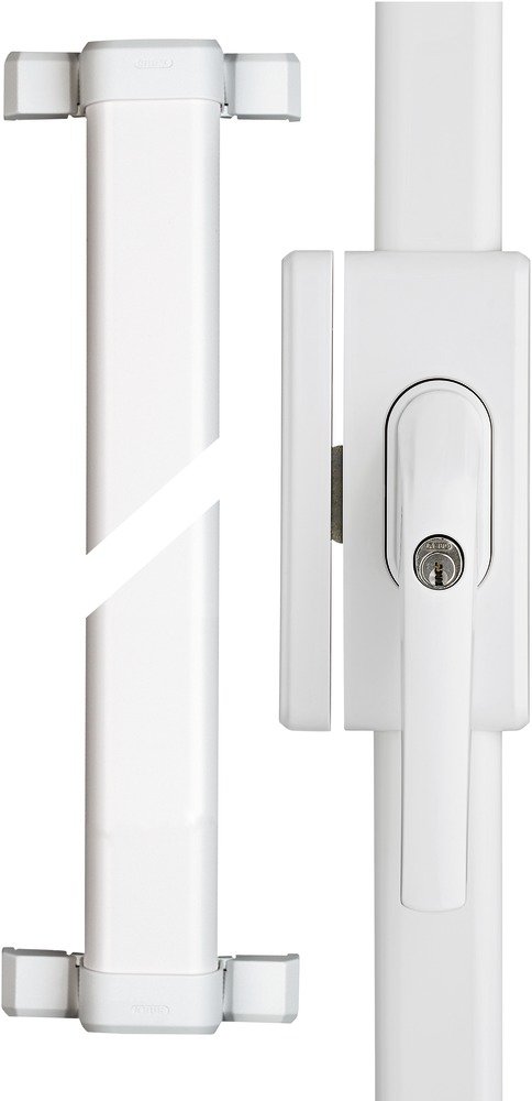 ABUS FOS650 W 73006 White Window Bar Lock with Different Keying - Secure Your Home Windows Against Break-Ins