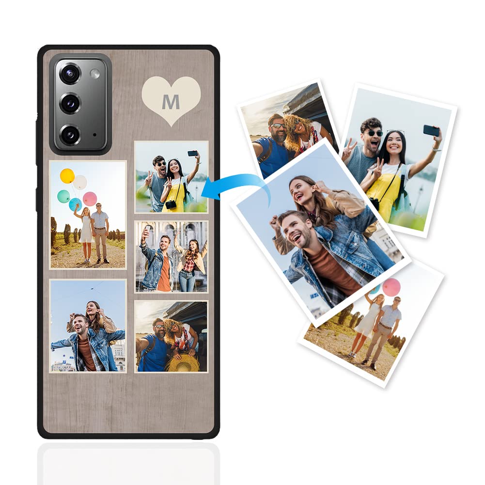 Custom Samsung Galaxy Note 20 Phone Case - Personalized Multi-Photo Design, Anti-Scratch Soft TPU Protective Cover for Men & Women (Black) | Perfect Gift for Birthday, Anniversary & Everyday Protection