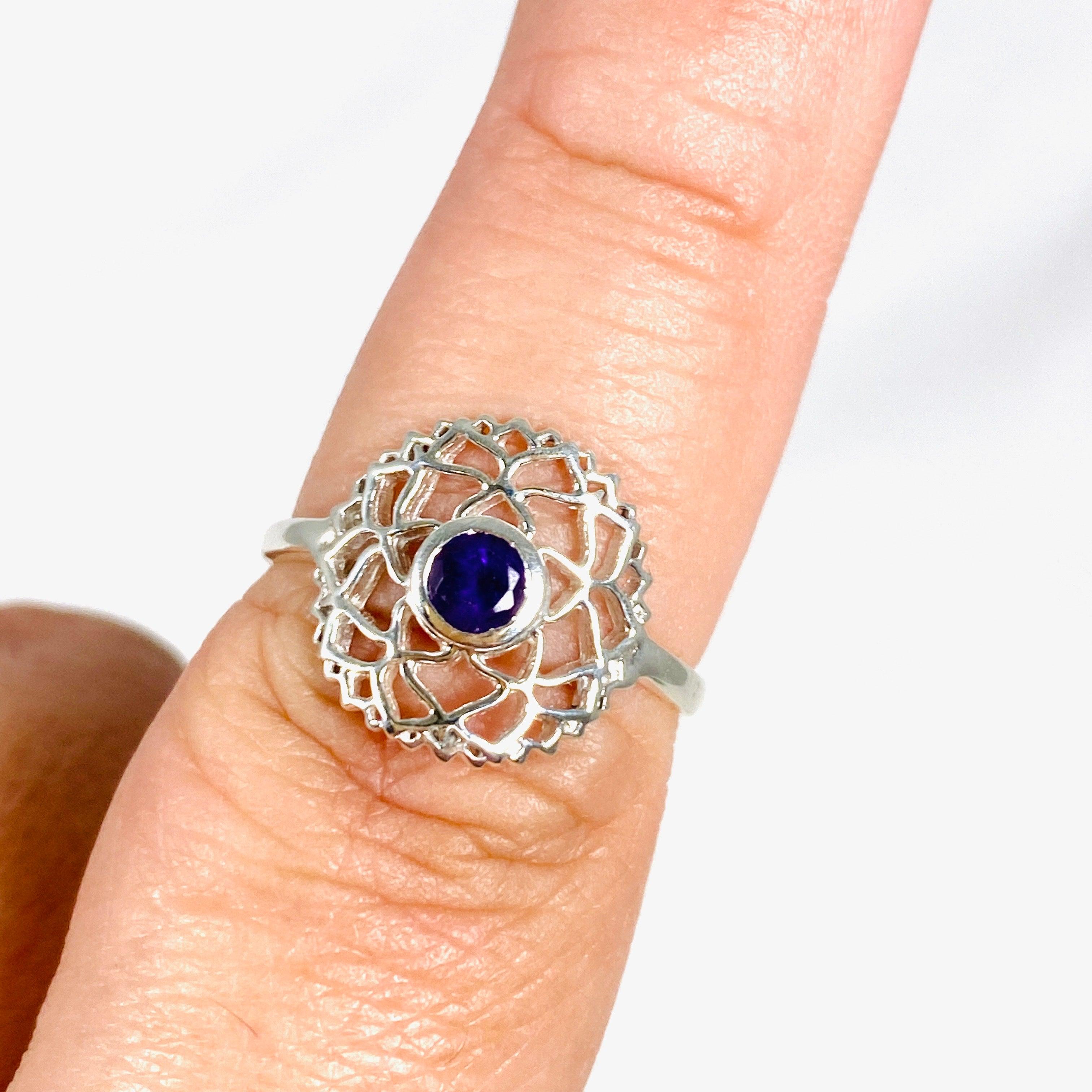 7 Chakra Healing Amethyst Ring for Women - Spiritual Jewelry for Meditation, Yoga & Energy Balance
