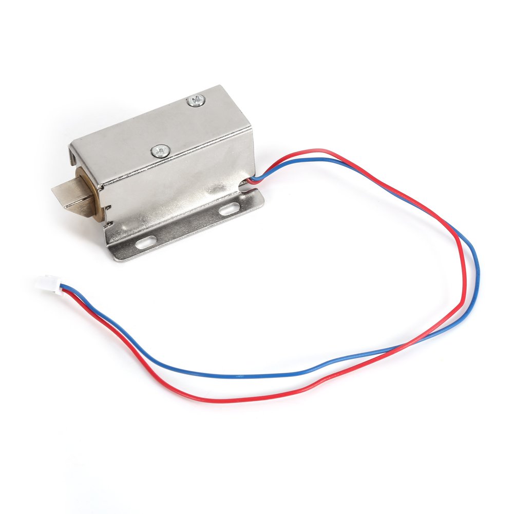 12V Electric Solenoid Lock - Electromagnetic Cabinet Lock for File Drawers & Display Cases | Secure Storage for Offices, Homes & Retail Stores