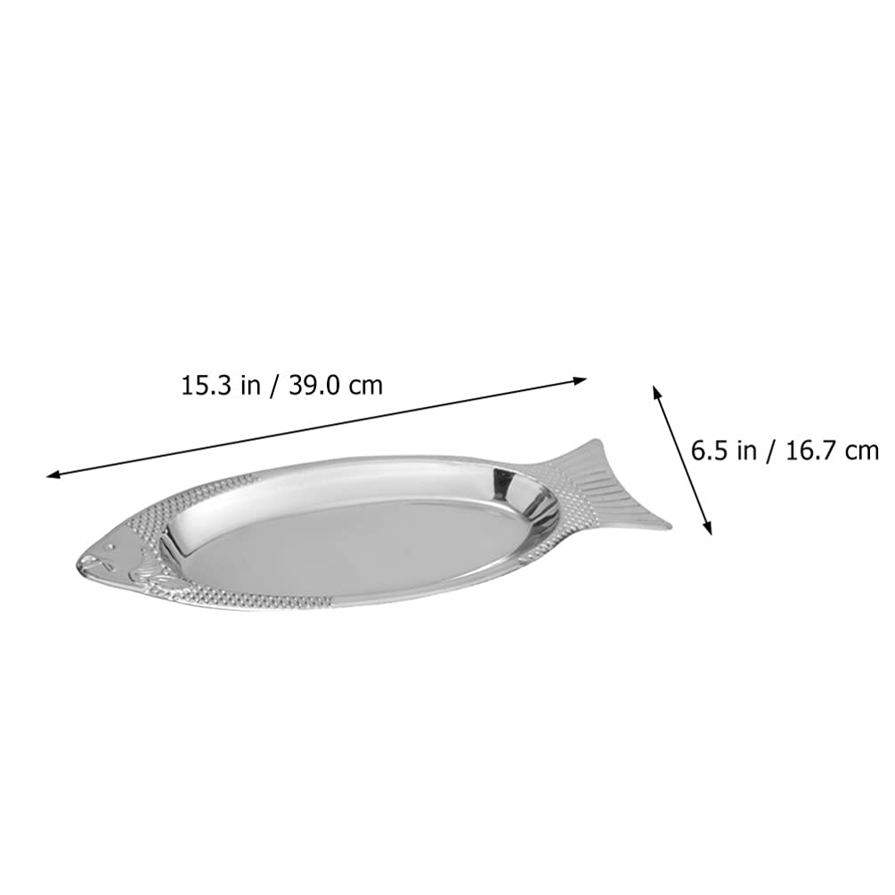 Stainless Steel Fish Plate - Kitchen & Party Serving Tray for Steamed Fish