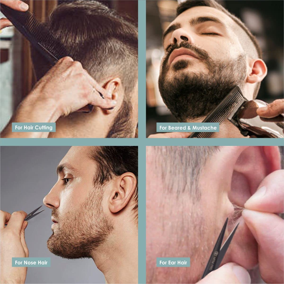 Professional Beard & Mustache Scissors with Comb - 5