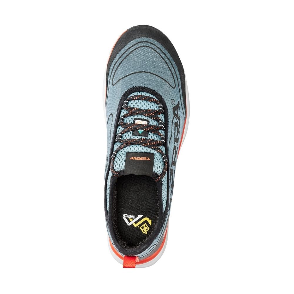 Terra Lites TR0A4NRBFR Unisex Composite Toe Athletic Work Shoes - Lightweight Safety Sneakers for Men & Women, Blue/Red - Perfect for Construction, Warehouse & Industrial Work