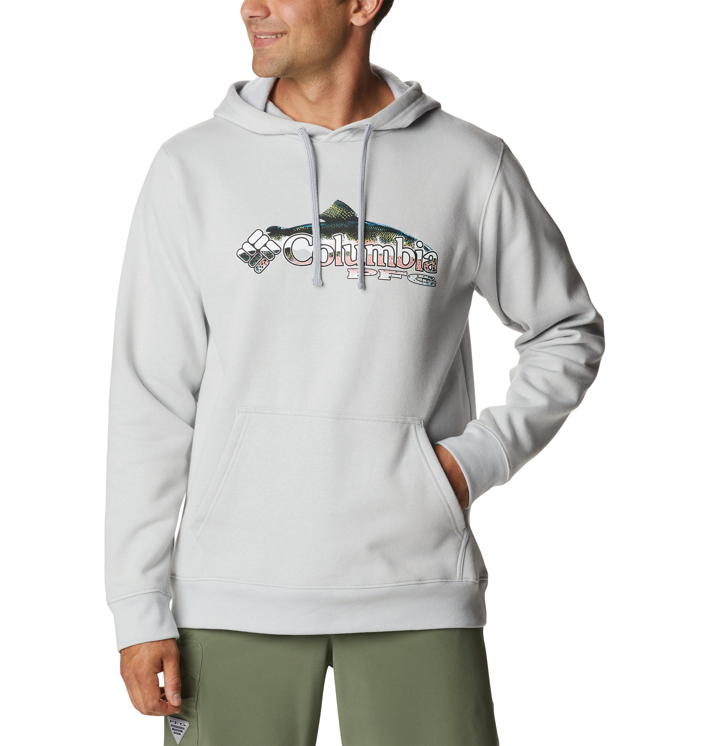 Columbia Men's PFG Fish Logo Pullover Hoodie - Lightweight, Quick-Dry Fishing Shirt for Outdoor Adventures & Casual Wear