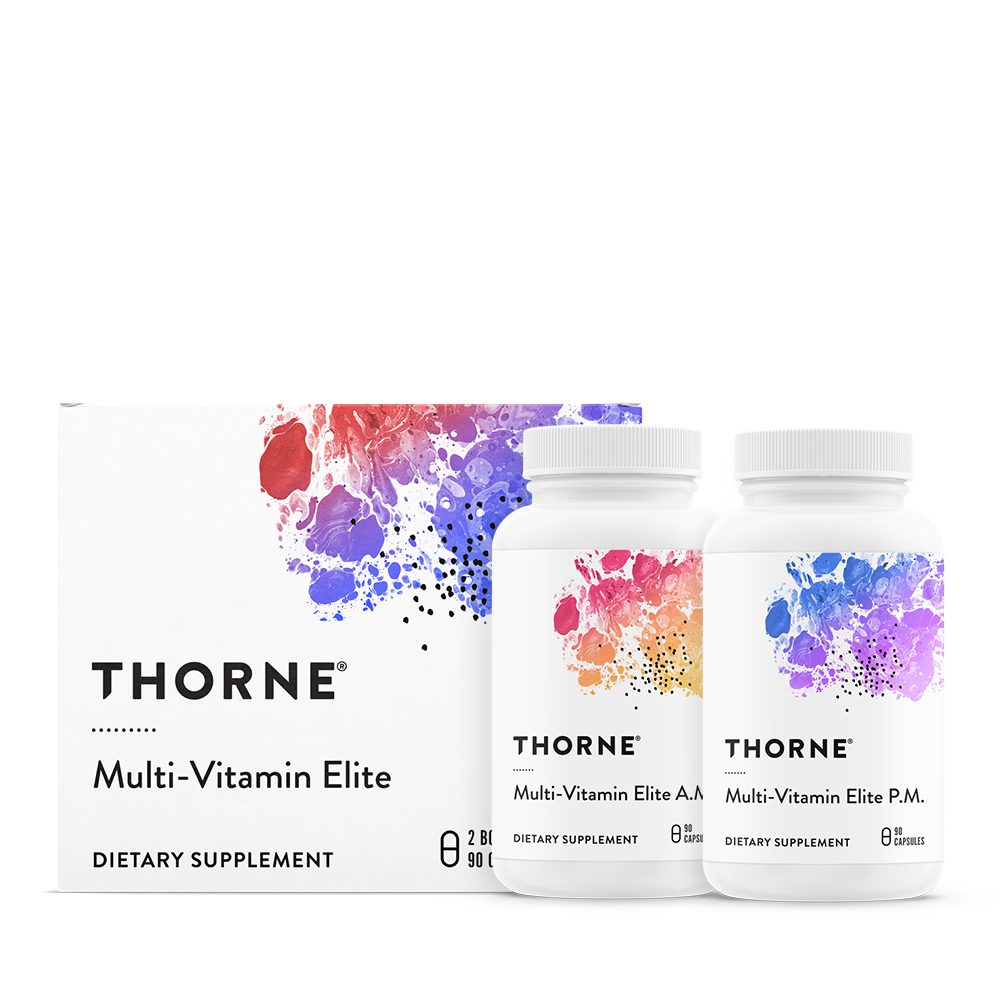 Thorne Multi Vitamin Elite (VM114NC) - Premium Daily Multivitamin for Men & Women - Supports Immune Health, Energy & Vitality - Ideal for Active Lifestyles & Wellness Routines