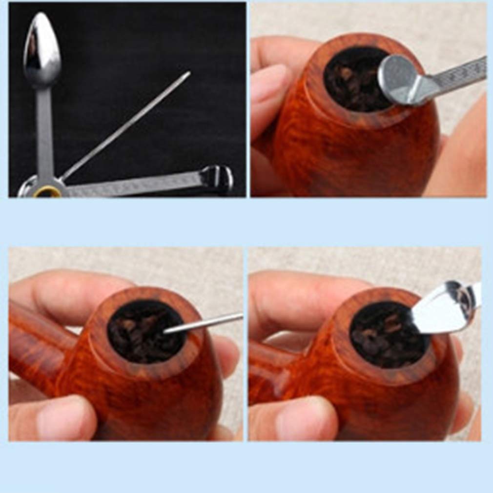 Stainless Steel 3-in-1 Tobacco Pipe Cleaner Tool - Professional Smoking Accessory for Pipes & Hookahs | Pipe Tamper, Poker & Reamer | Perfect for Pipe Maintenance & Relaxation