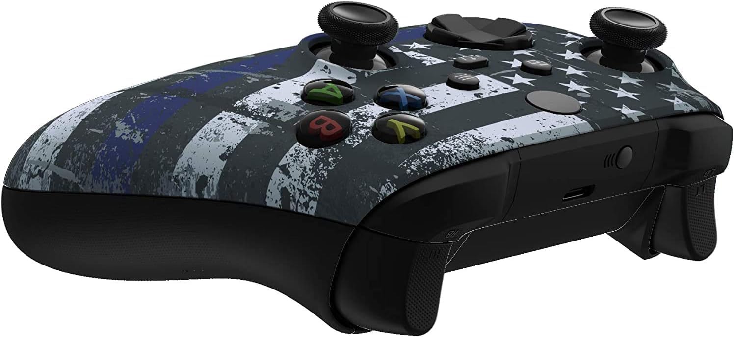 Xbox Soft Touch Custom Gaming Controller - Ergonomic Soft Shell for Comfortable Grip, Compatible with Microsoft Xbox (Blue Edition) | Perfect for Long Gaming Sessions & Competitive Play