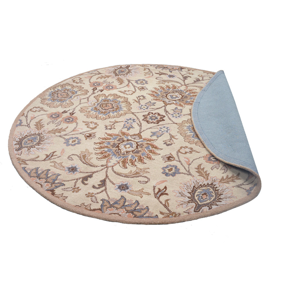 Premium Hand Tufted Rhododendron Floral Area Rug - Soft Non-Slip Living Room Bedroom Decor - Perfect for Boho Home, Nursery & Office Spaces