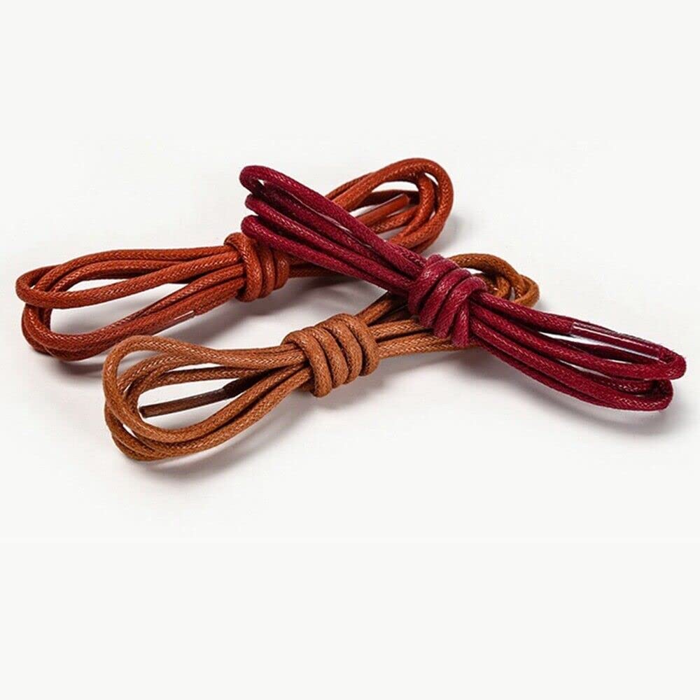 Premium Round Waxed Shoelaces for Oxford Dress Shoes & Canvas Sneakers - Durable Wax-Coated Unisex Shoe Strings - Perfect for Formal Wear, Casual Outfits & Everyday Use
