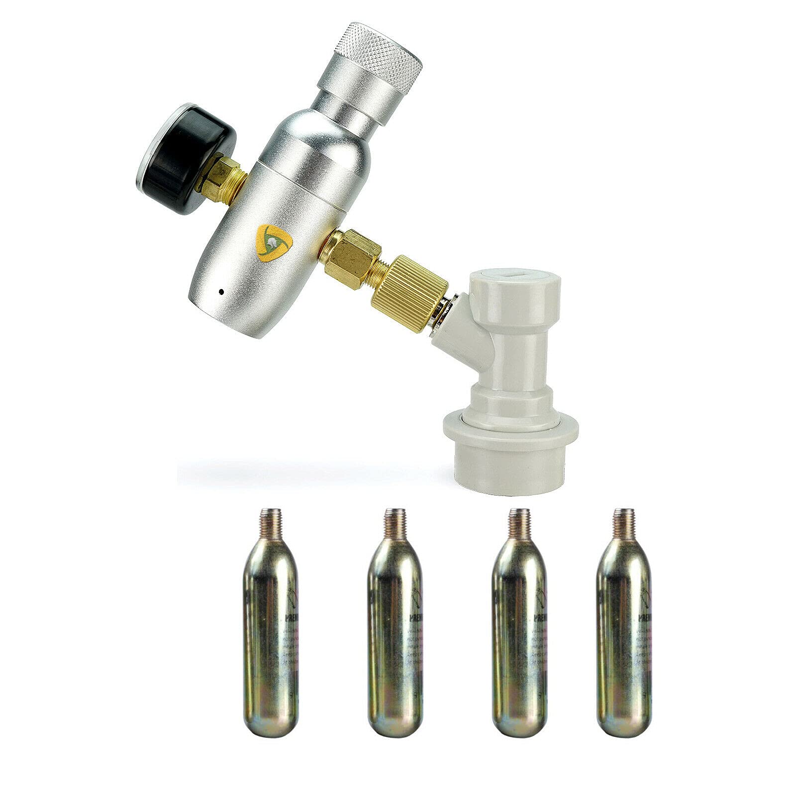 Triplej Mini 304 Stainless Steel Keg System - 5L Vacuum Black Ball Lock Homebrew Beer Dispenser Kit for Craft Beer, Home Brewing & Party Serving