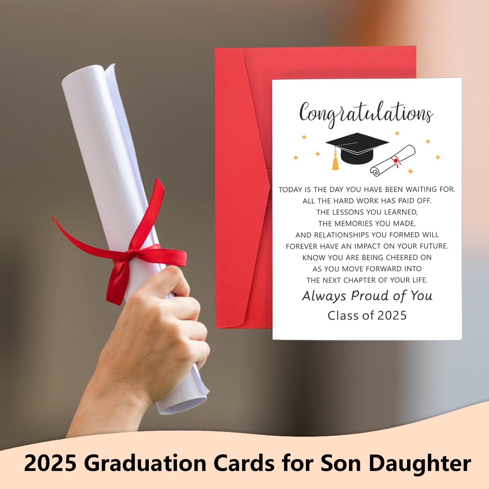 Class of 2025 Graduation Gifts for Him & Her - Bulk Graduation Cards, Announcements & Decor - Perfect for High School Seniors, College Graduates - Great as Christmas Stocking Stuffers & Celebration Gifts
