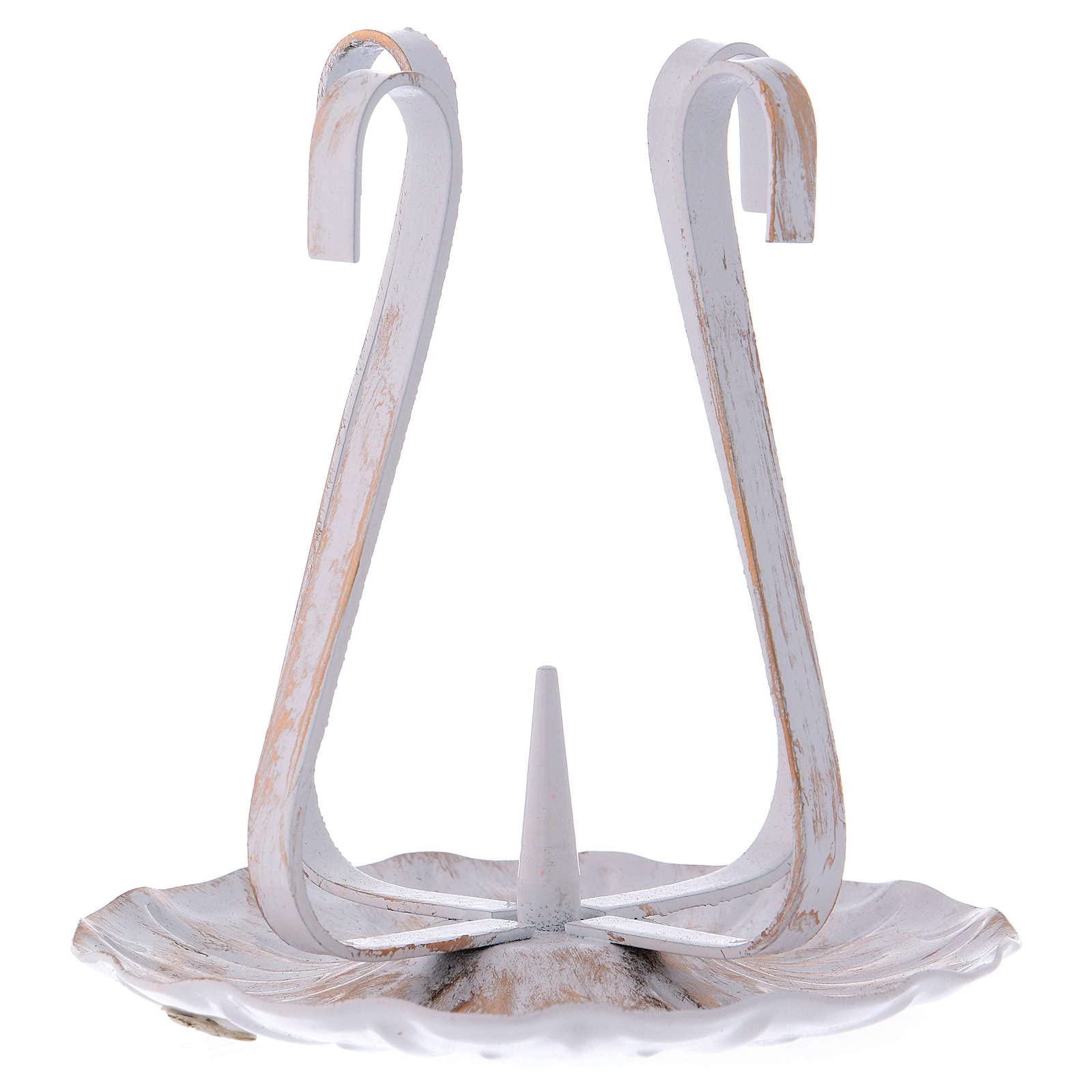 Elegant White Iron Candle Holder with Gold Finishing - Perfect for Wedding Centerpieces, Home Decor, and Romantic Dinner Ambiance